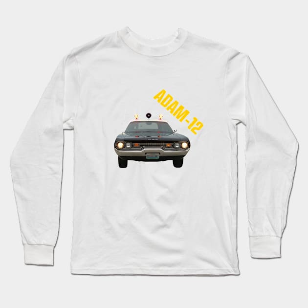 Adam 12 - Patrol Car - 60s/70s Cop Show Long Sleeve T-Shirt by wildzerouk